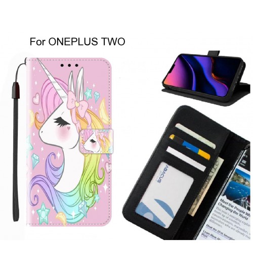 ONEPLUS TWO case leather wallet case printed ID