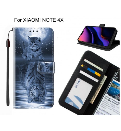 XIAOMI NOTE 4X case leather wallet case printed ID