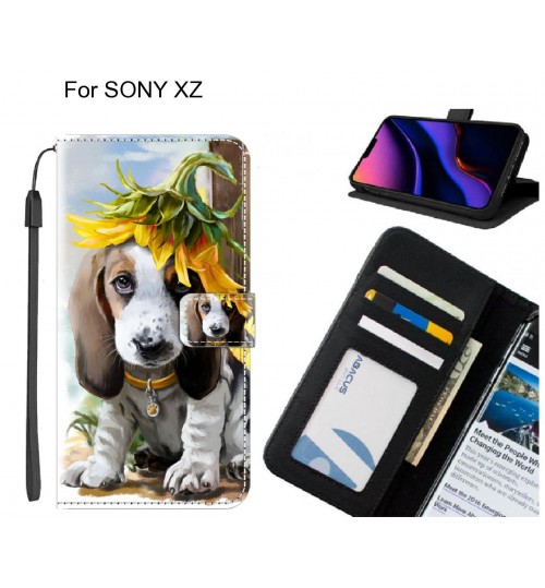 SONY XZ case leather wallet case printed ID
