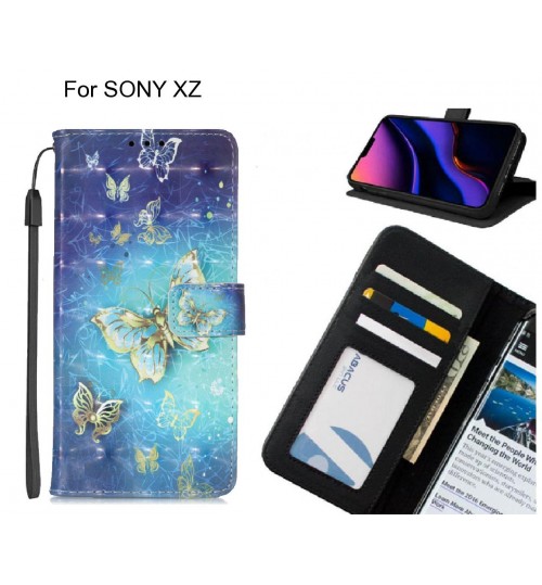 SONY XZ case leather wallet case printed ID