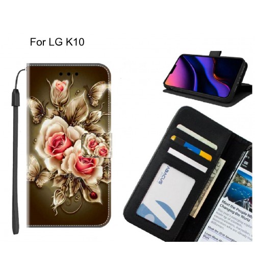 LG K10 case leather wallet case printed ID
