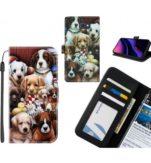 Galaxy J7 Prime case leather wallet case printed ID