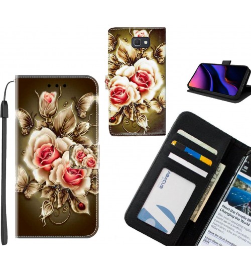 Galaxy J7 Prime case leather wallet case printed ID