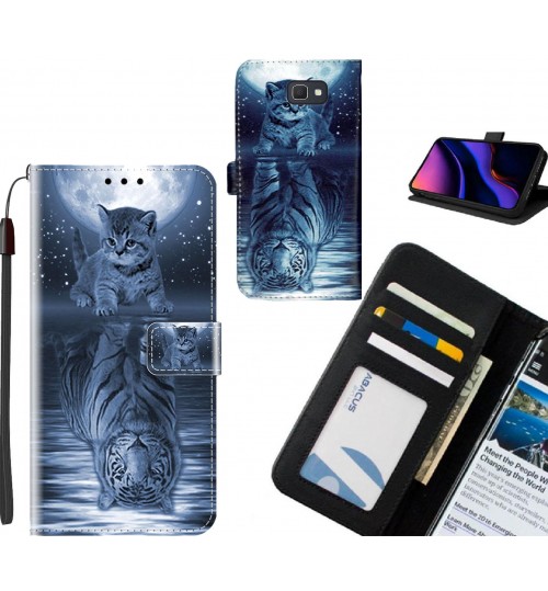 Galaxy J7 Prime case leather wallet case printed ID