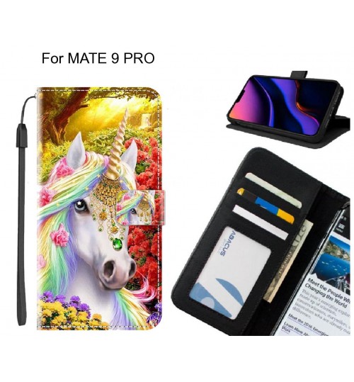 MATE 9 PRO case leather wallet case printed ID