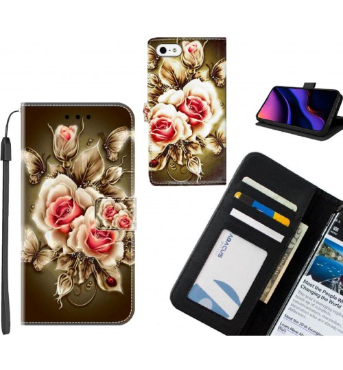 IPHONE 5 case leather wallet case printed ID