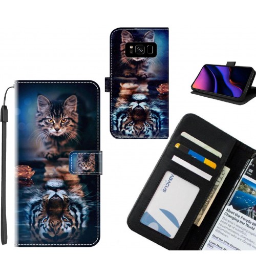 Galaxy S8 case leather wallet case printed ID