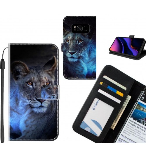 Galaxy S8 case leather wallet case printed ID