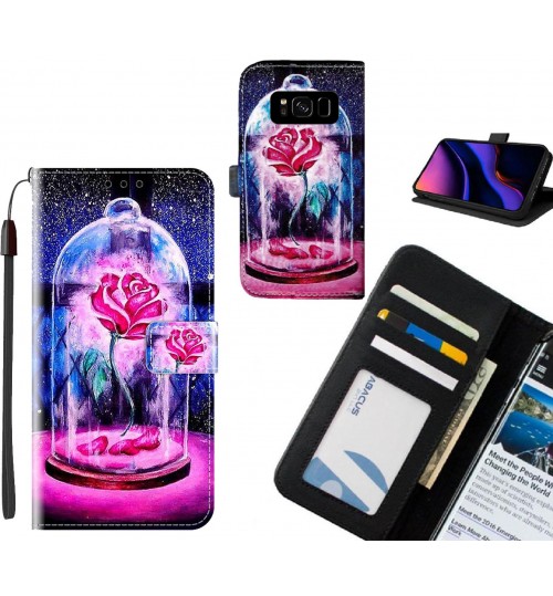 Galaxy S8 case leather wallet case printed ID