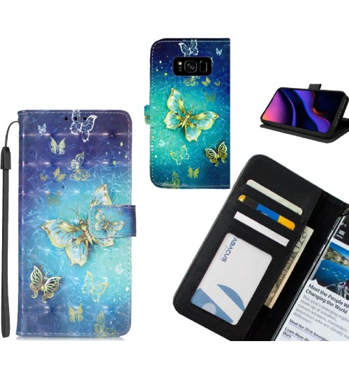 Galaxy S8 plus case leather wallet case printed ID