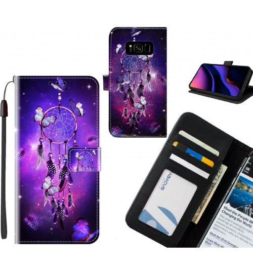 Galaxy S8 plus case leather wallet case printed ID