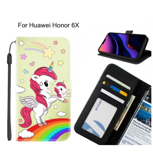 Huawei Honor 6X case leather wallet case printed ID