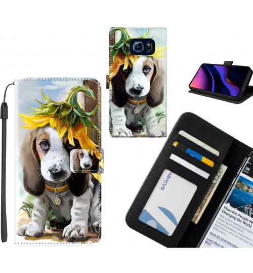 Galaxy S6 case leather wallet case printed ID