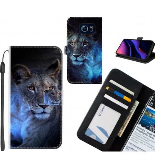 Galaxy S6 case leather wallet case printed ID