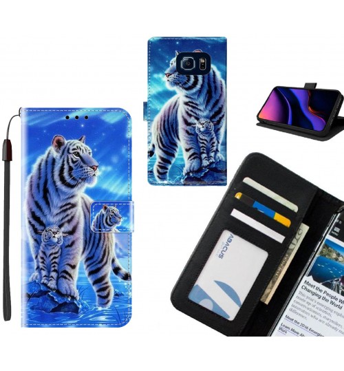 Galaxy S6 case leather wallet case printed ID