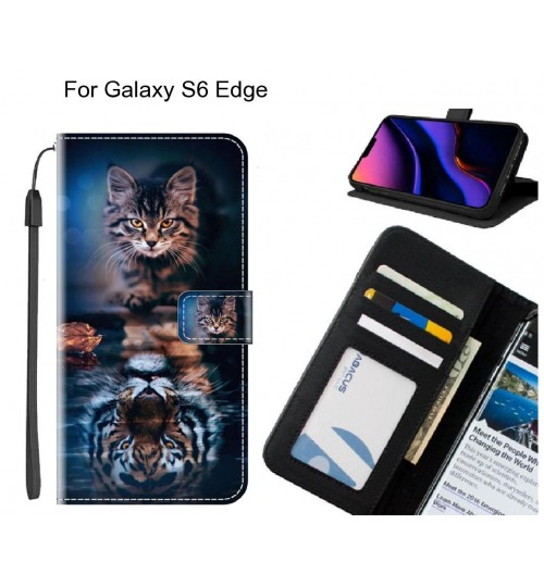 Galaxy S6 Edge case leather wallet case printed ID