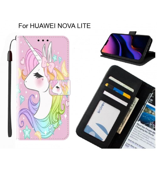 HUAWEI NOVA LITE case leather wallet case printed ID