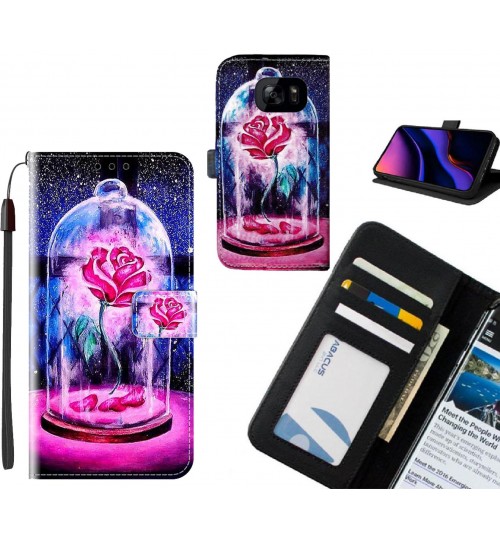 Galaxy S7 edge case leather wallet case printed ID