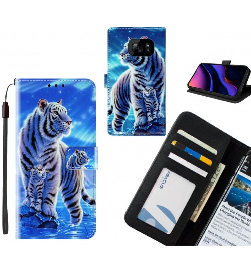 Galaxy S7 edge case leather wallet case printed ID