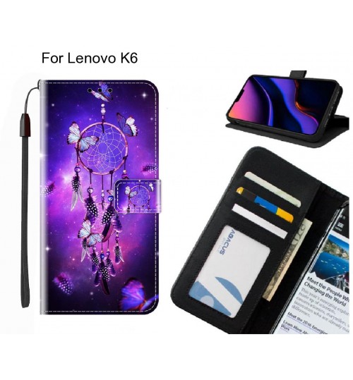 Lenovo K6 case leather wallet case printed ID