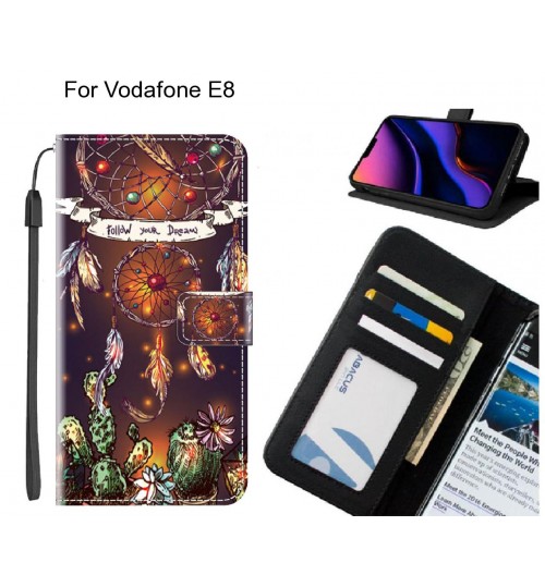 Vodafone E8 case leather wallet case printed ID