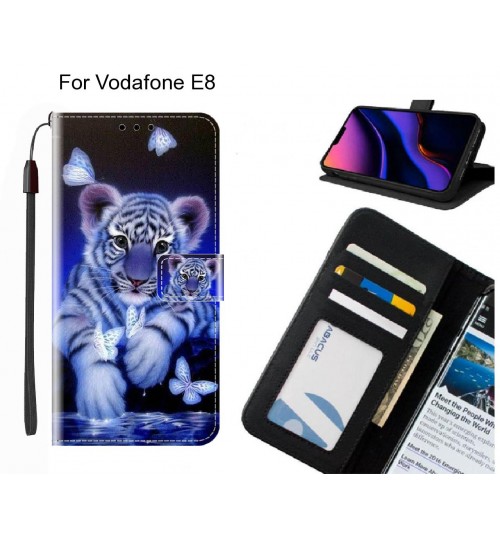 Vodafone E8 case leather wallet case printed ID