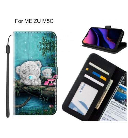 MEIZU M5C case leather wallet case printed ID