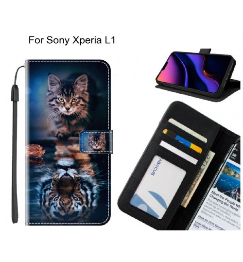 Sony Xperia L1 case leather wallet case printed ID