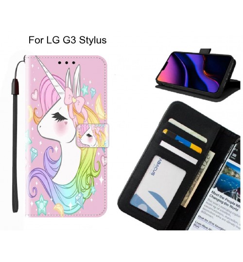 LG G3 Stylus case leather wallet case printed ID