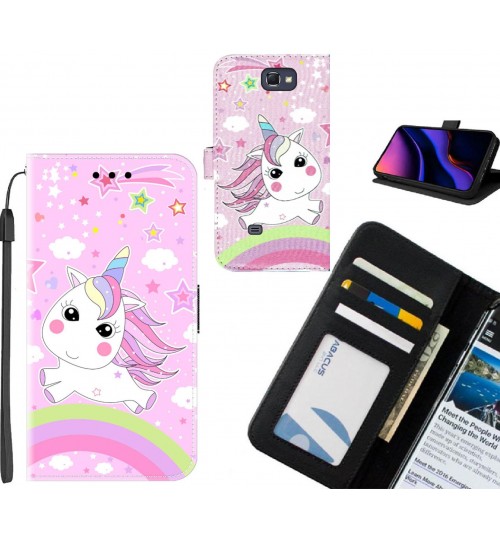 Galaxy Note 2 case leather wallet case printed ID