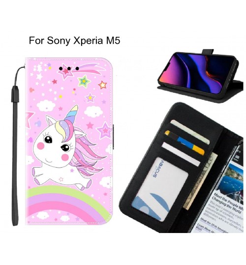 Sony Xperia M5 case leather wallet case printed ID