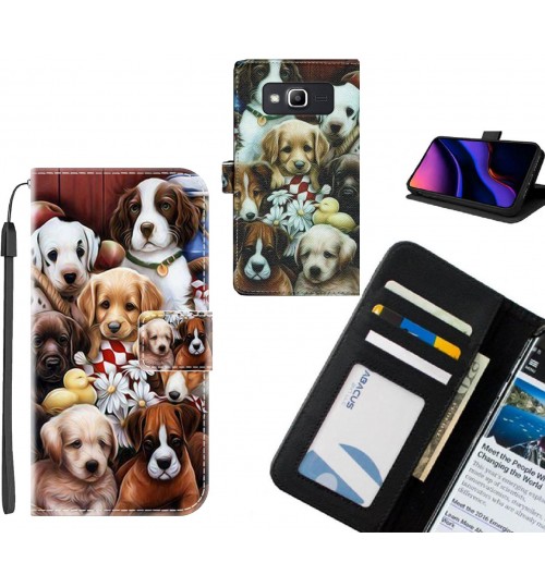 Galaxy J2 Prime case leather wallet case printed ID