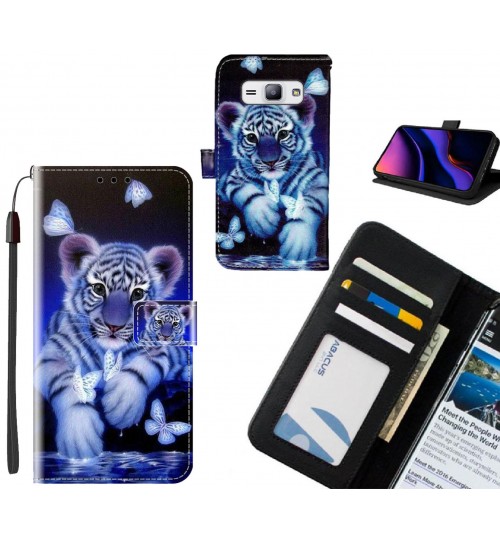 Galaxy J1 Ace case leather wallet case printed ID