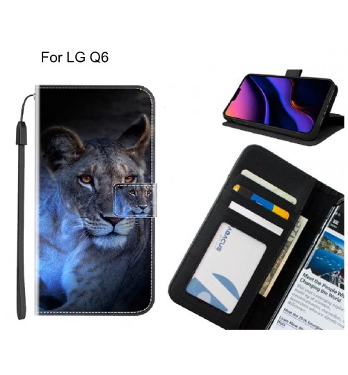 LG Q6 case leather wallet case printed ID