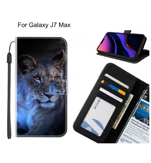 Galaxy J7 Max case leather wallet case printed ID