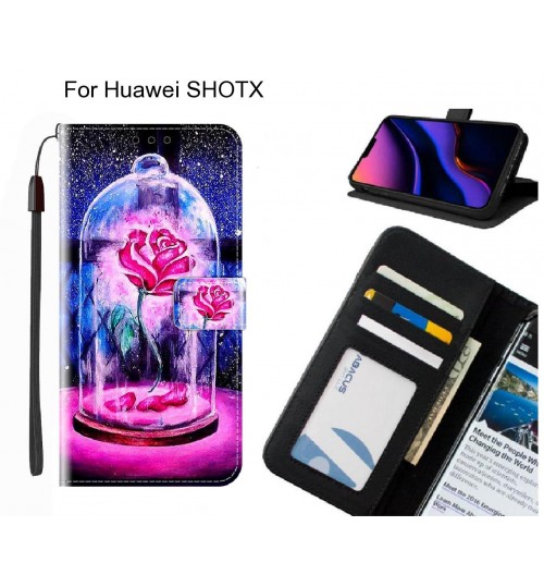 Huawei SHOTX case leather wallet case printed ID