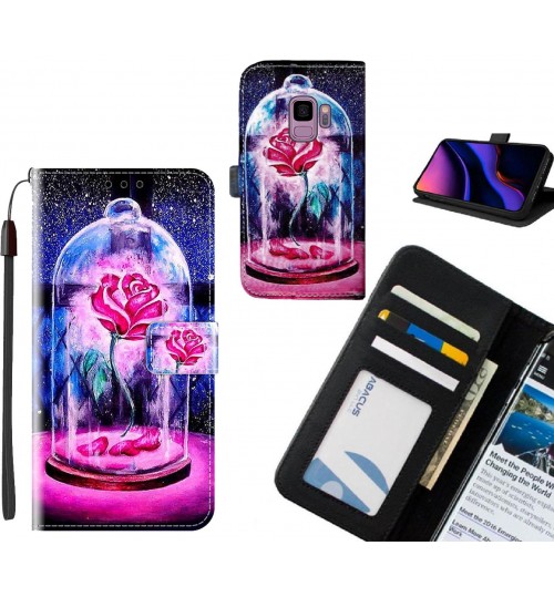Galaxy S9 case leather wallet case printed ID