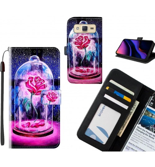 Galaxy J2 case leather wallet case printed ID