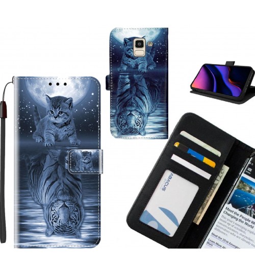 Galaxy J6 case leather wallet case printed ID