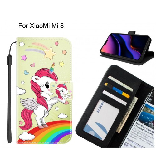 XiaoMi Mi 8 case leather wallet case printed ID