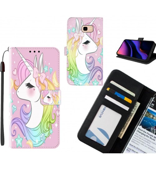 Galaxy J4 Plus case leather wallet case printed ID