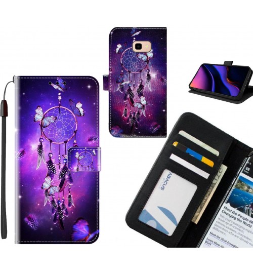 Galaxy J4 Plus case leather wallet case printed ID