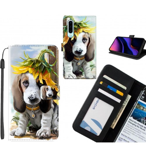 Huawei P30 case leather wallet case printed ID
