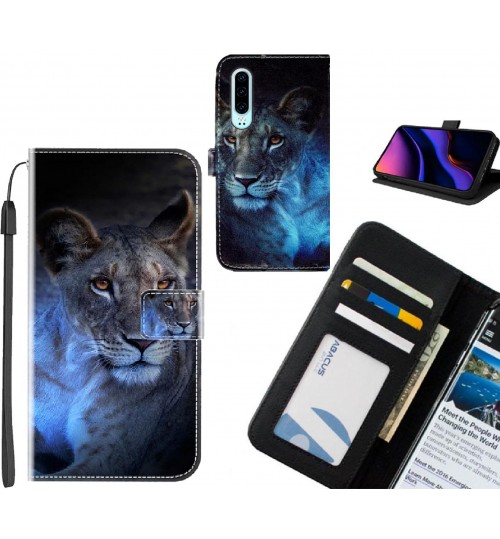 Huawei P30 case leather wallet case printed ID