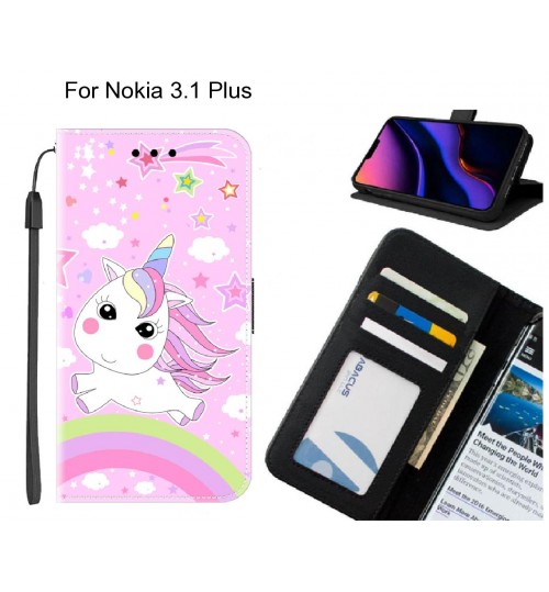 Nokia 3.1 Plus case leather wallet case printed ID