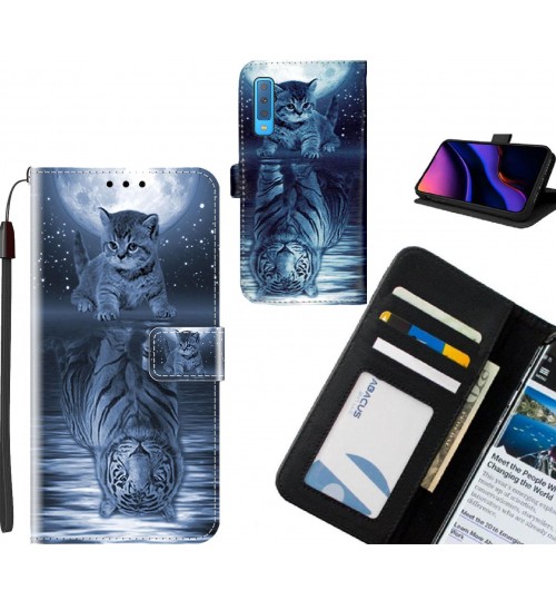 GALAXY A7 2018 case leather wallet case printed ID