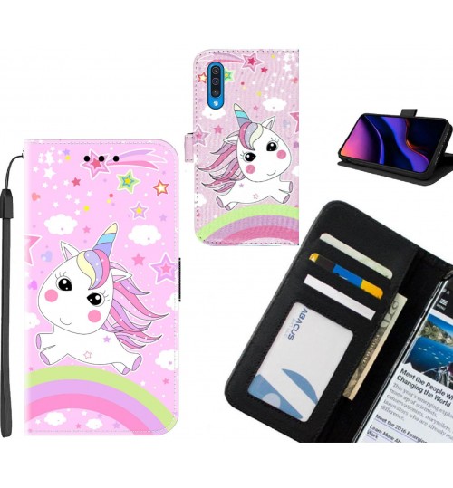 Galaxy A50 case leather wallet case printed ID