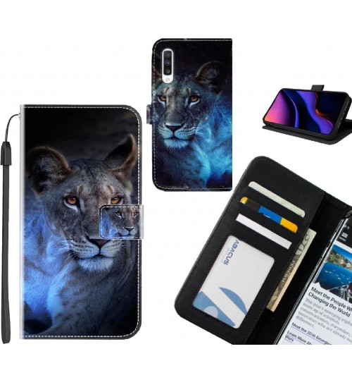 Samsung Galaxy A70 case leather wallet case printed ID