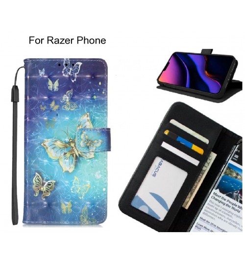 Razer Phone case leather wallet case printed ID