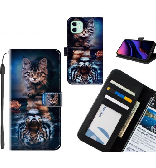 iPhone 11 case leather wallet case printed ID